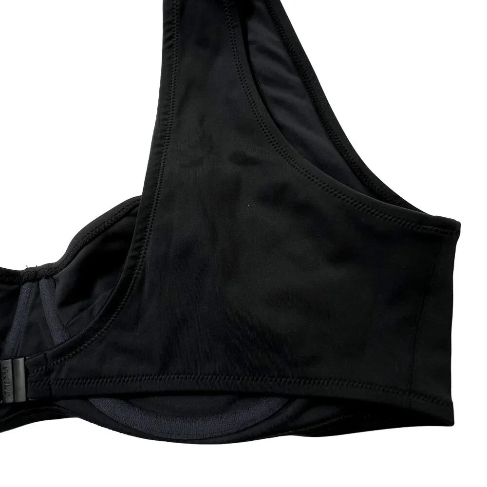 SKIMS Black Underwire Bikini Top
